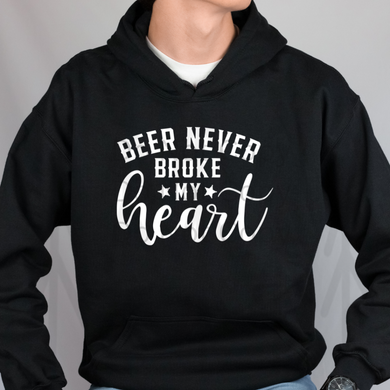 Beer Never Broke My Heart - White Lettering Shirts & Tops