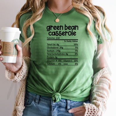 Green Bean Casserole - Nutrition Ingredients Black Shirts