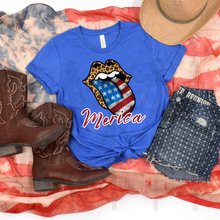 Load image into Gallery viewer, Merica - Patriotic Mouth With Tongue - For Dark Colors (Adult - Infant)