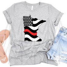 Load image into Gallery viewer, Minnesota Flag - Thin Red Line (Adult - Infant)