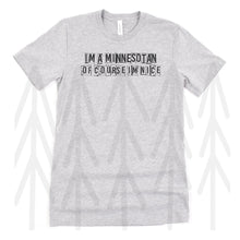 Load image into Gallery viewer, I'm a Minnesotan Of Course I'm NIce (Adult - Infant)
