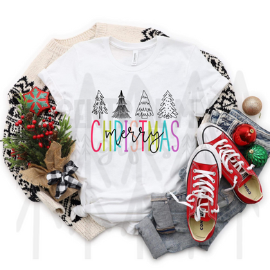 Merry Christmas With Trees Shirts