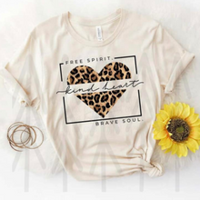 Load image into Gallery viewer, Free Spirit Leopard Heart Shirts
