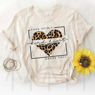 Free Spirit Leopard Heart Shirts
