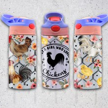 Load image into Gallery viewer, Just A Girl Who Loves Chickens - 12oz Sippy Cup
