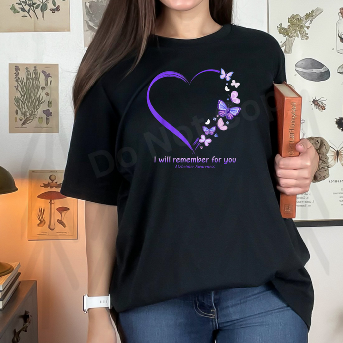 I Will Remember For You - Butterfly Heart - Alzheimer's Awareness (Adult - Infant)