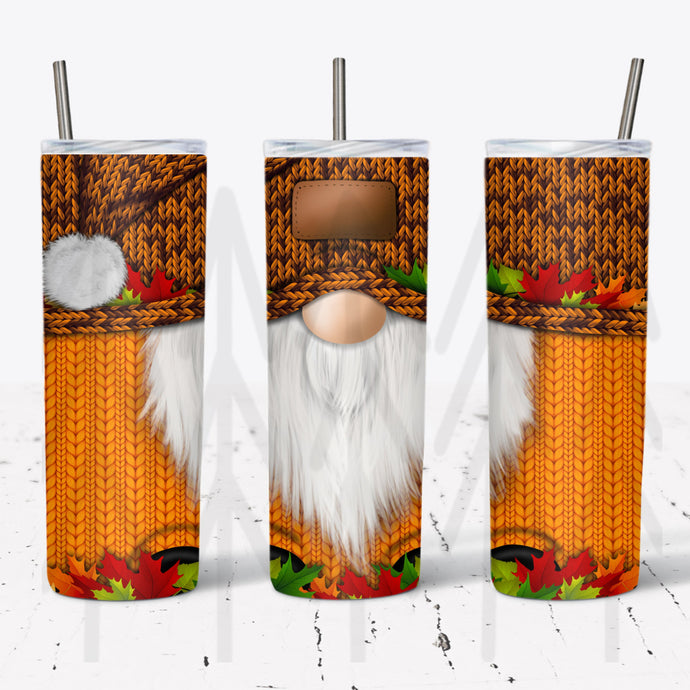Fall Gnome With Leaves - 20oz Tumbler