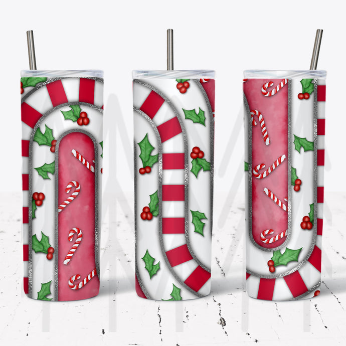 Christmas Wave Candy Cane - 20oz Tumbler