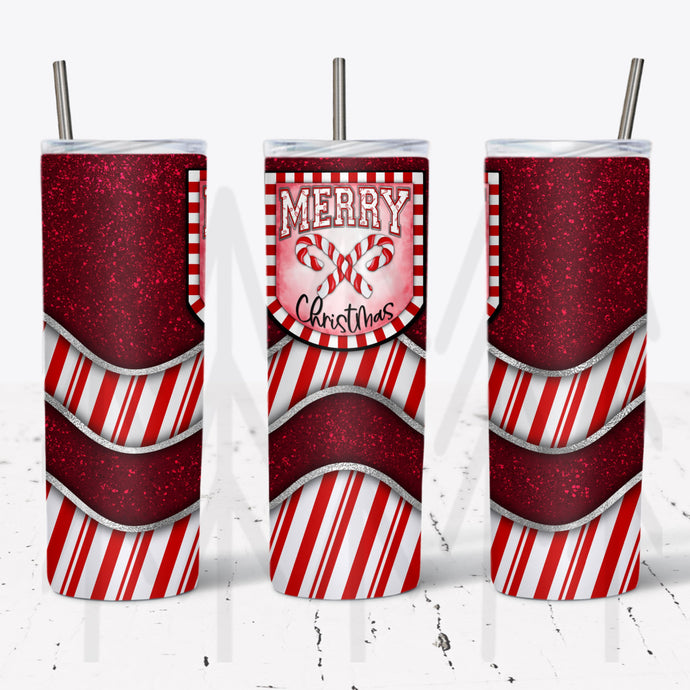 Merry Christmas Candy Cane - 20oz Tumbler