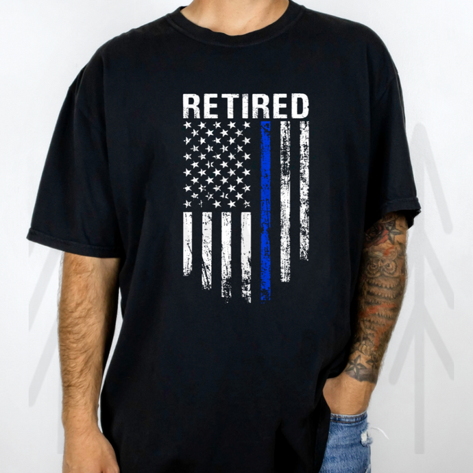 Retired Thin Blue Line Flag (Adult - Infant)