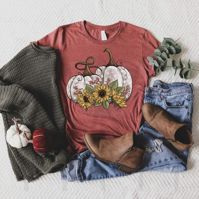 Sunflowers And Pumpkins Shirts
