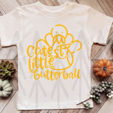 Load image into Gallery viewer, Cutest Little Butterball (Infant - Youth) Shirts &amp; Tops
