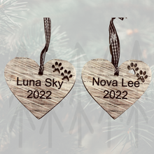 Load image into Gallery viewer, Paws Ornament - Double Sided Ornaments
