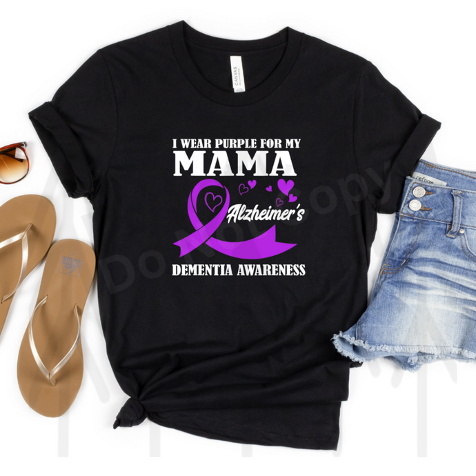 I Wear Purple For My Mama - White (Adult - Infant)