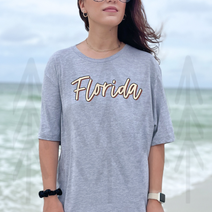 Florida Boho Script State (Adult Shirt)
