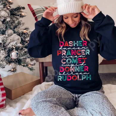 Reindeer Names Shirts