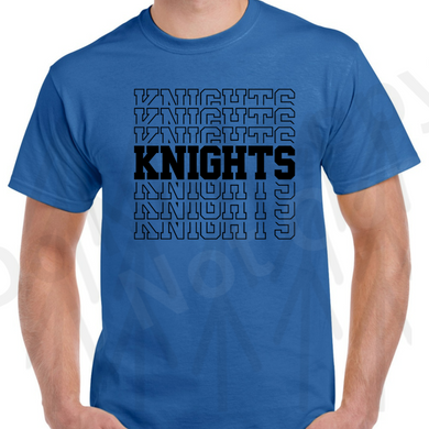 Knights - Stacked Black (Adult Infant) Shirts