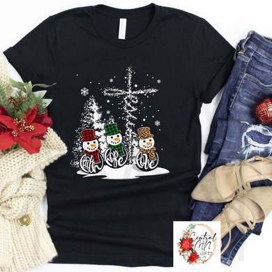 Faith Hope Love Snowman Shirts & Tops