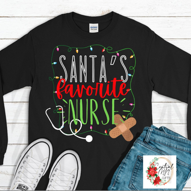 Santas Favorite Nurse Shirts & Tops