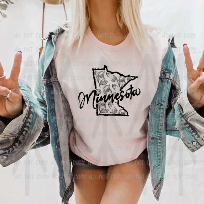 States W/ Flowers - Mn Minnesota (Retired) Shirts & Tops