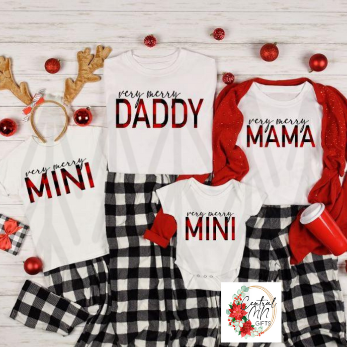 Very Merry Family - Mini (Adult Size) Shirts & Tops