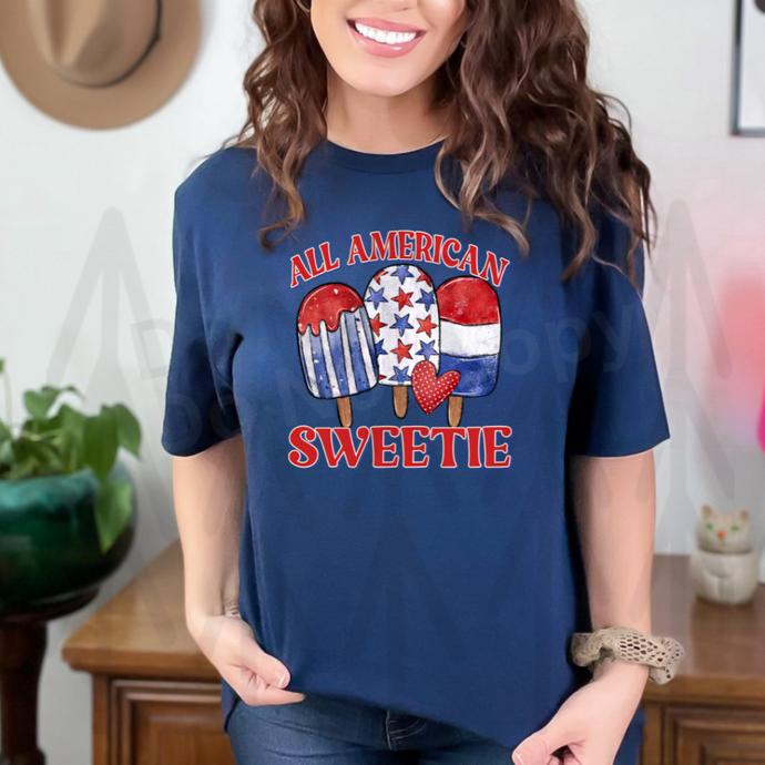 All American Sweetie Popcicles Red Font
