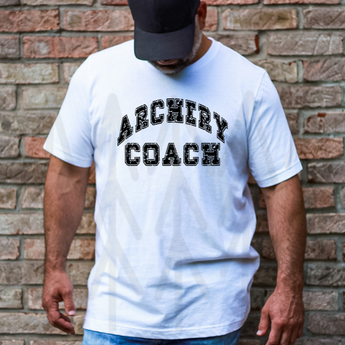 Archery Coach - Curved Grunge - Black