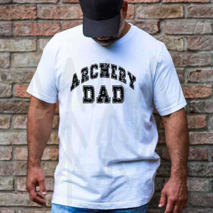 Archery Dad - Curved Grunge - Black