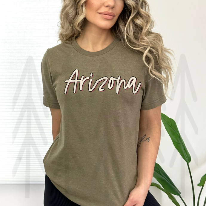 Arizona Boho Script State (Adult Shirt)