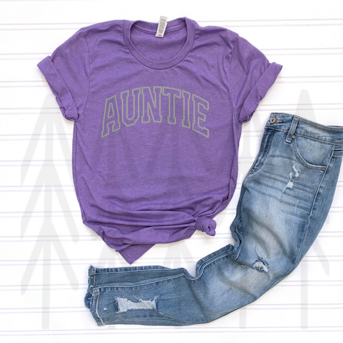 Auntie - Faux Embroidery (Adult - Infant)