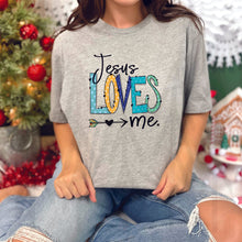Load image into Gallery viewer, Jesus Loves Me - Blue Tones (Adult - Infant)
