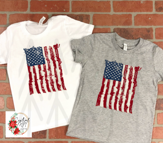 Distressed Flag (Youth) Shirts & Tops