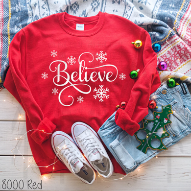 Believe With Snowflakes - White Shirts & Tops