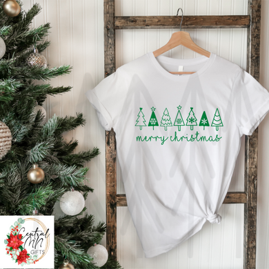 Merry Christmas Tree Collection - Green Ink Shirts & Tops