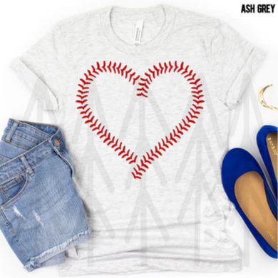 Baseball Laces Heart Shirts
