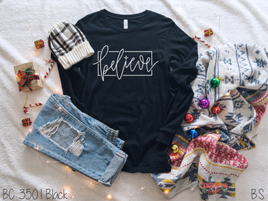 Believe Hand Lettered Shirts & Tops