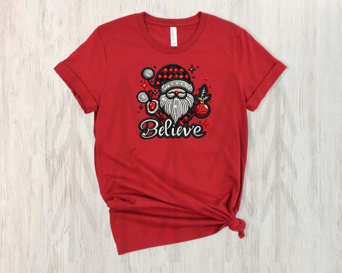 Believe Santa Checkered (Adult - Infant)