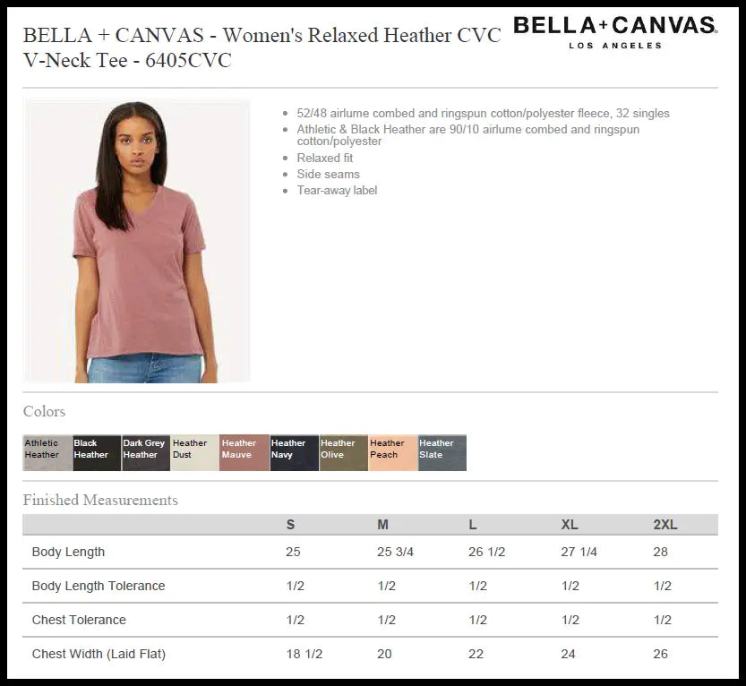 Size & Color Charts