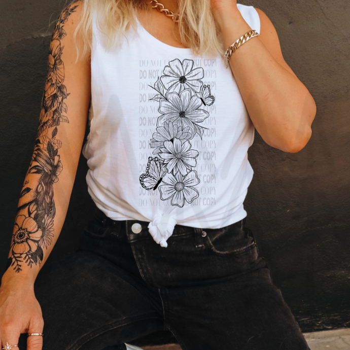 Black Grey Floral (Adult - Infant)