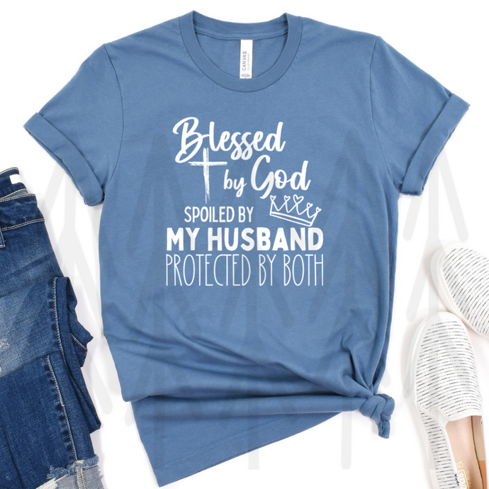 Blessed by God - Spoiled By My Husband - White