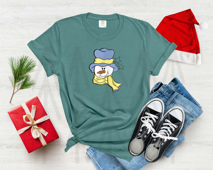 Whimsical Snowman - Blue Yellow (Adult - Infant)