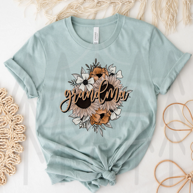 Boho Floral Grandma (Adult - Infant) Shirts