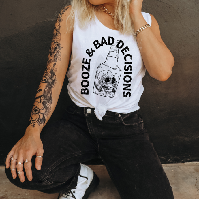 Booze And Bad Decisions - Black Lettering (Adult - Infant)