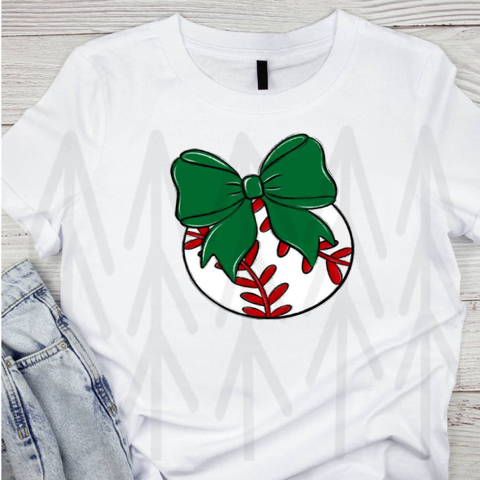 Bows And Balls Baseball Kelly Green