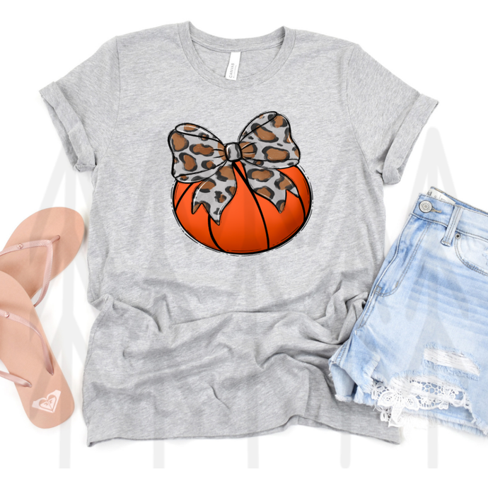 Bows And Balls Basketball Leopard