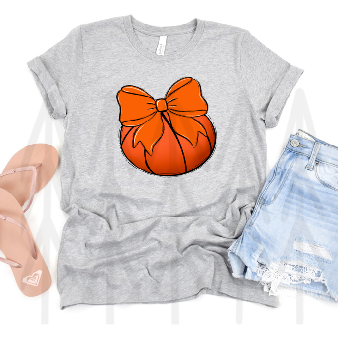 Bows And Balls Basketball Orange