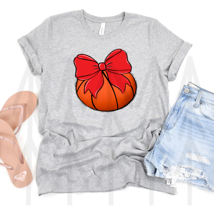 Bows And Balls Basketball Red