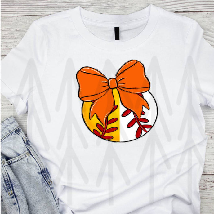 Bows And Balls Split Orange