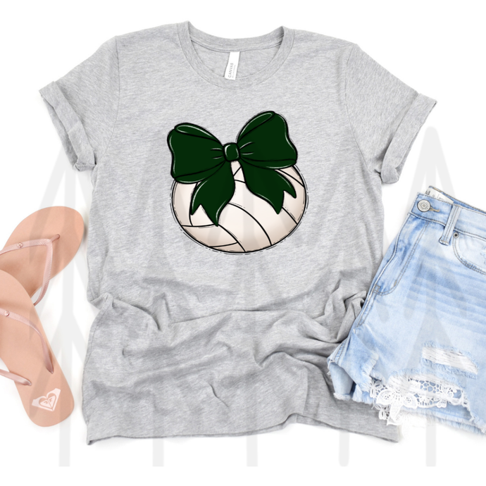 Bows And Balls Volleyball Dark Green