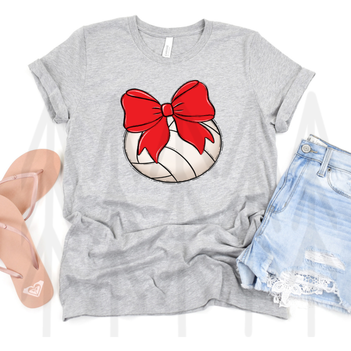 Bows And Balls Volleyball Red